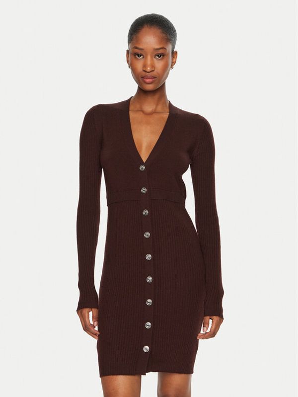 PINKO Pinko Džemper haljina Riserva 104017 A15S Smeđa Regular Fit