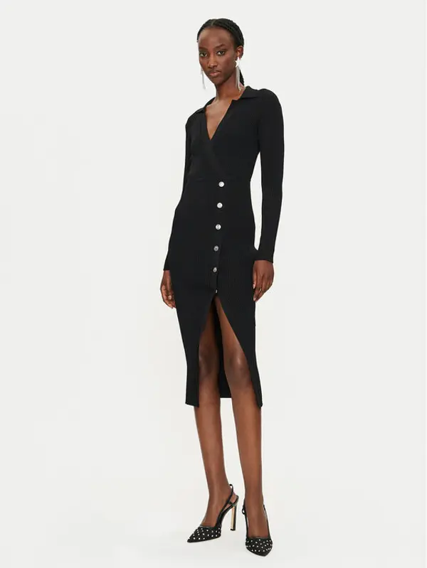 pinko PINKO Džemper haljina Viscosa Mix 104033 A239 Crna Slim Fit