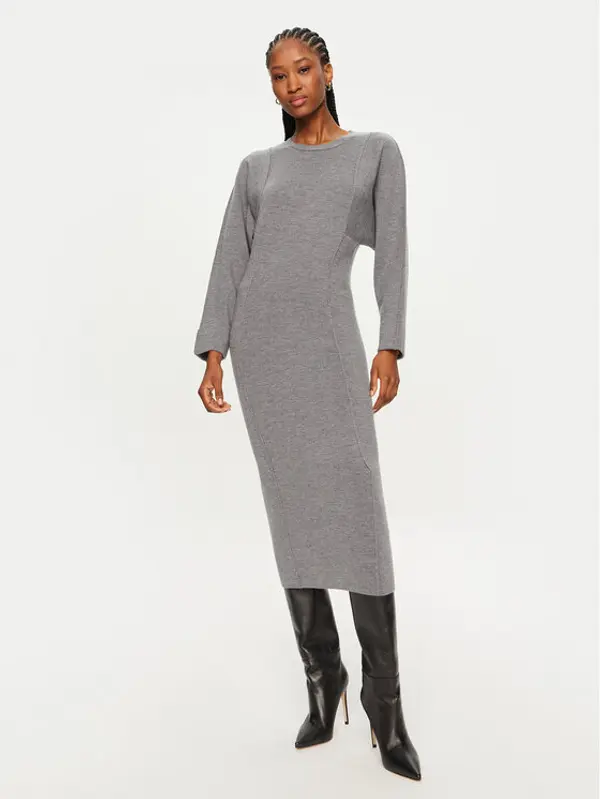 pinko PINKO Džemper haljina Vitigno 103944 A221 Siva Regular Fit