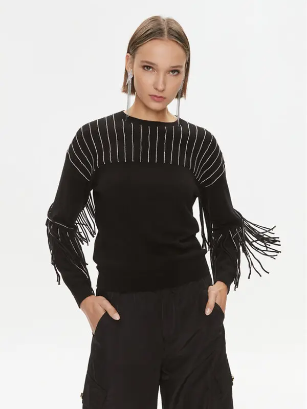 pinko Pinko Džemper Libellula 102082 A19L Crna Regular Fit