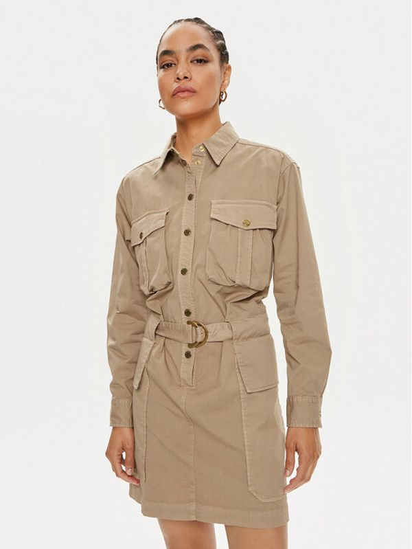 Pinko Pinko Haljina košulja 102997 A1NF Bež Regular Fit