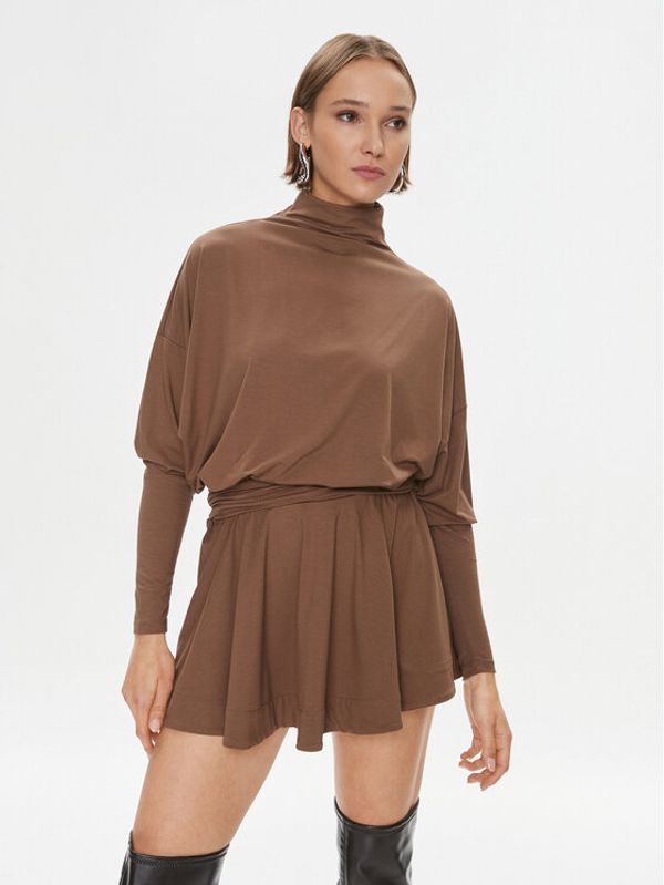 Pinko Pinko Haljina za svaki dan Atom 102193 A1DE Smeđa Regular Fit