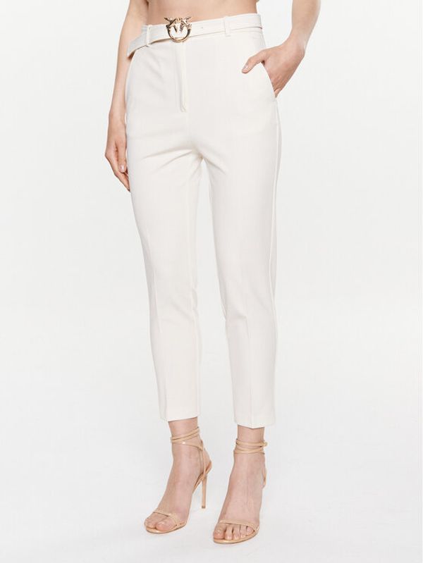 Pinko Pinko Hlače 100309 A0KD Écru Regular Fit