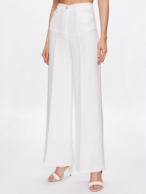 Pinko Pinko Hlače 100641 A0IN Bijela Relaxed Fit