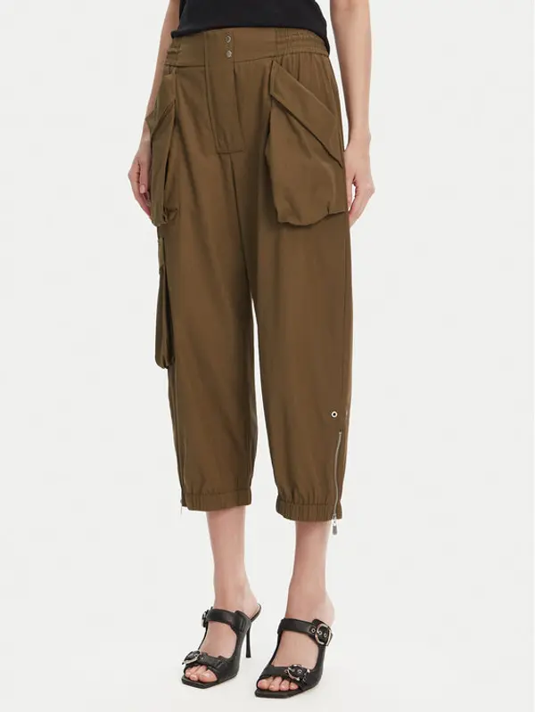 pinko PINKO Hlače 104704 A2ER Kaki Regular Fit