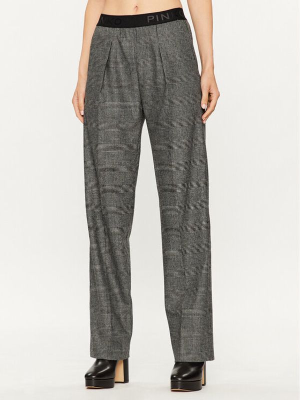 PINKO Pinko Hlače Palma 102197 A07P Siva Loose Fit