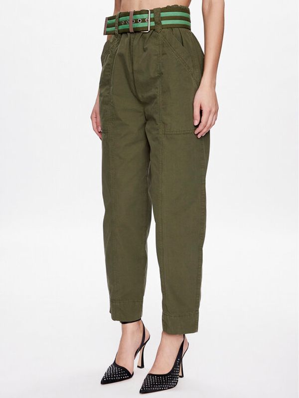 PINKO Pinko Hlače Rigore 100685 A0I4 Zelena Relaxed Fit