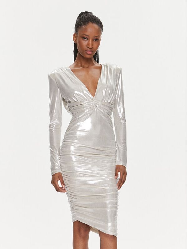 PINKO Pinko Koktel haljina 103145 Y5RA Zlatna Slim Fit