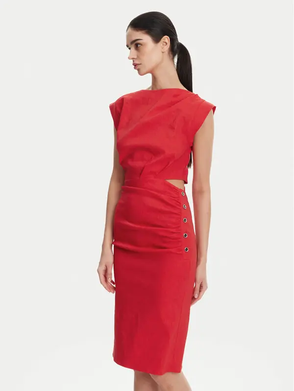 pinko PINKO Koktel haljina 104955 A0IM Crvena Regular Fit