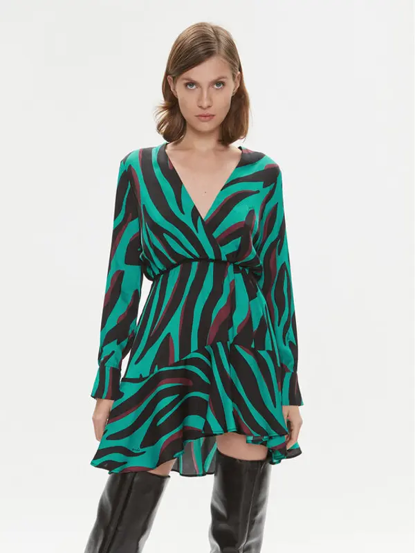 pinko Pinko Koktel haljina Akihiro 102046 A1B7 Tirkizna Regular Fit