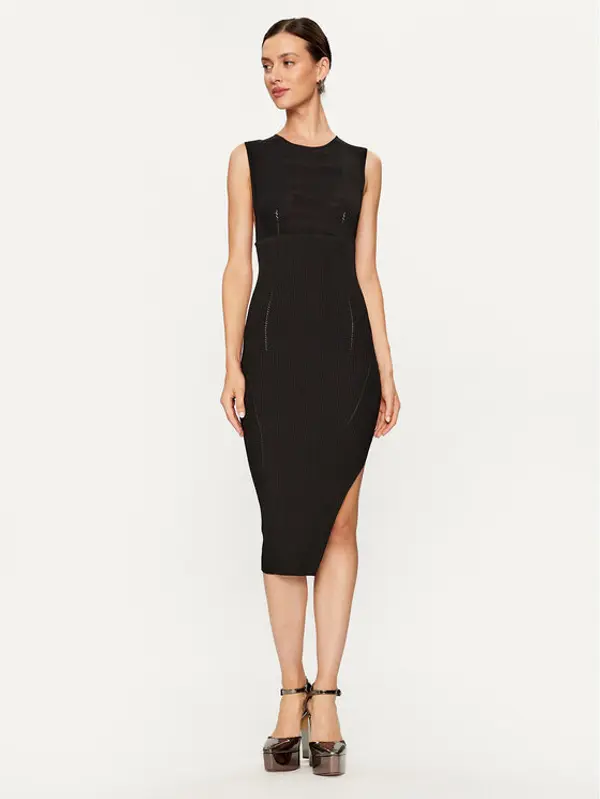 pinko Pinko Koktel haljina Beribal 101869 A16R Crna Slim Fit