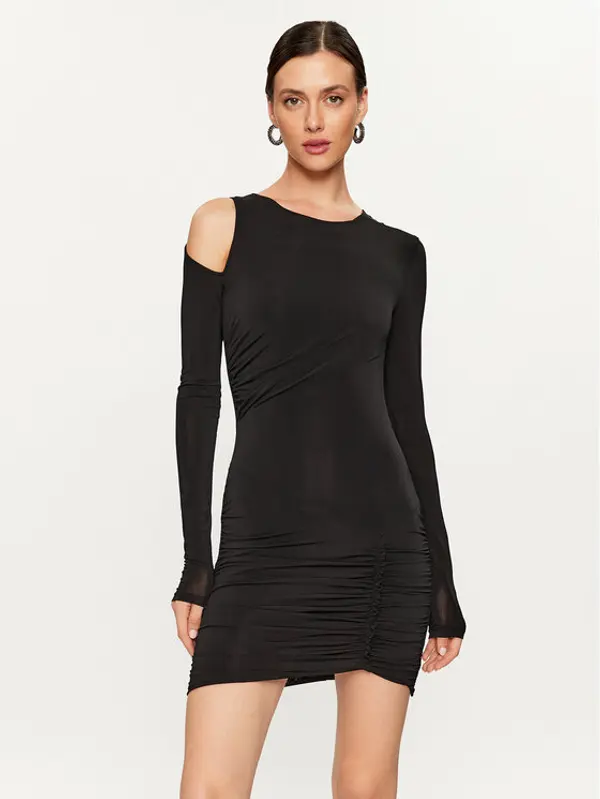 pinko Pinko Koktel haljina Bey Blate Abito 102489 A1BQ Crna Slim Fit