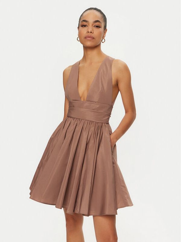 PINKO PINKO Koktel haljina Casalfermo 102777 Y3LE Smeđa Regular Fit
