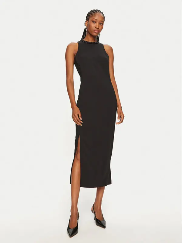 pinko PINKO Koktel haljina Honfleur 104093 A23V Crna Slim Fit