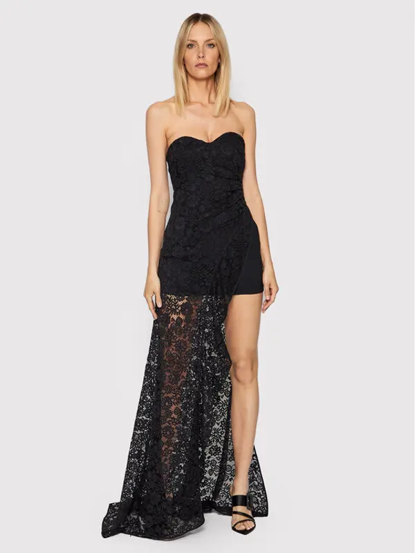 pinko Pinko Koktel haljina Lampone 20222 PSPG 1N13JF 7573 Crna Slim Fit