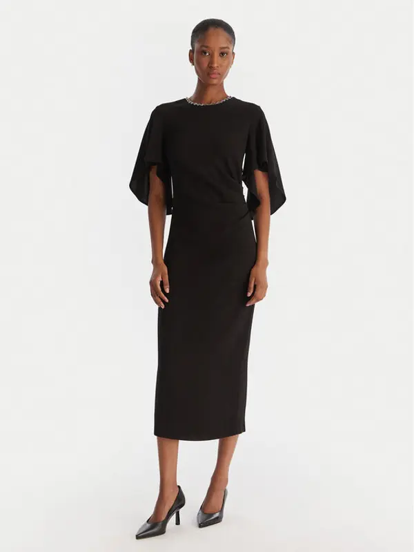 pinko PINKO Koktel haljina Scopone Abito 105583 A2Q2 Crna Regular Fit
