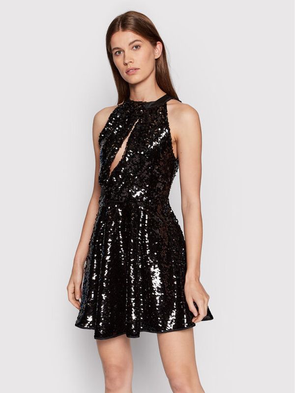 PINKO Pinko Koktel haljina Uvetta 20222 PSPG 1N13J1 7569 Crna Flare Fit