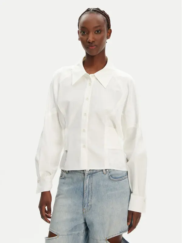 pinko PINKO Košulja Controvento 104594 A2BT Bijela Relaxed Fit