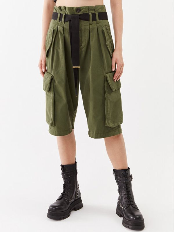 PINKO Pinko Kratke traperice Ronf 101978 A0D5 Kaki Regular Fit
