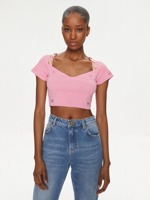 PINKO Pinko Majica 102882 A1LK Ružičasta Slim Fit