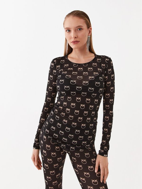 PINKO Pinko Majica Berlino 100639 A13G Crna Slim Fit