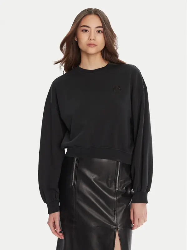 pinko PINKO Majica dugih rukava Maliardo 105510 A2RB Crna Regular Fit