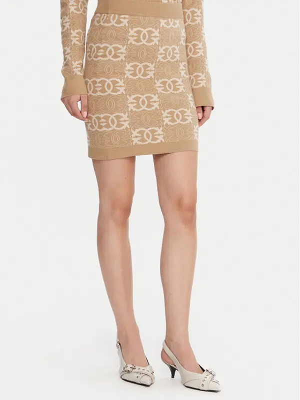 pinko PINKO Mini suknja Bang Bang 106040 A2YD Bež Slim Fit