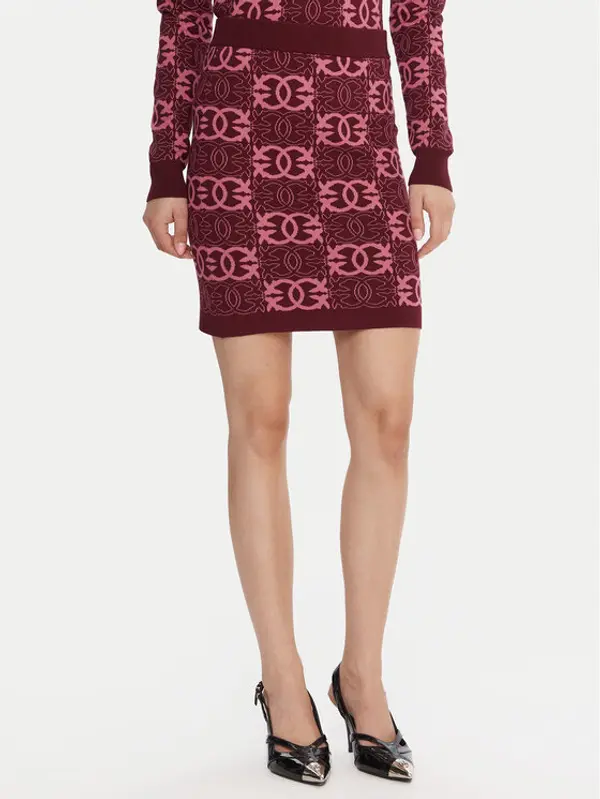 pinko PINKO Mini suknja Bang Bang 106040 A2YD Tamnocrvena Slim Fit