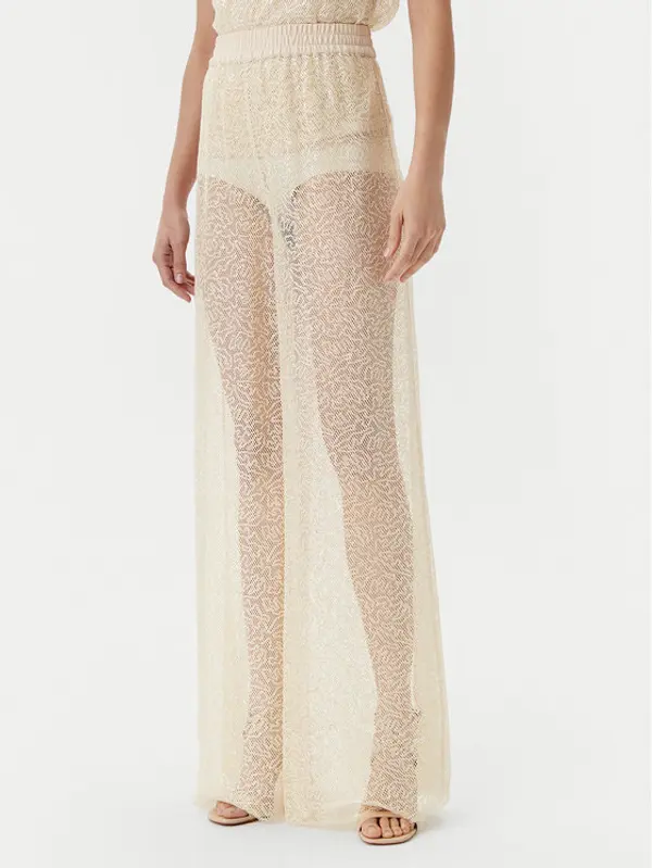 pinko PINKO Palazzo hlače 105009 A2EX Bež Regular Fit