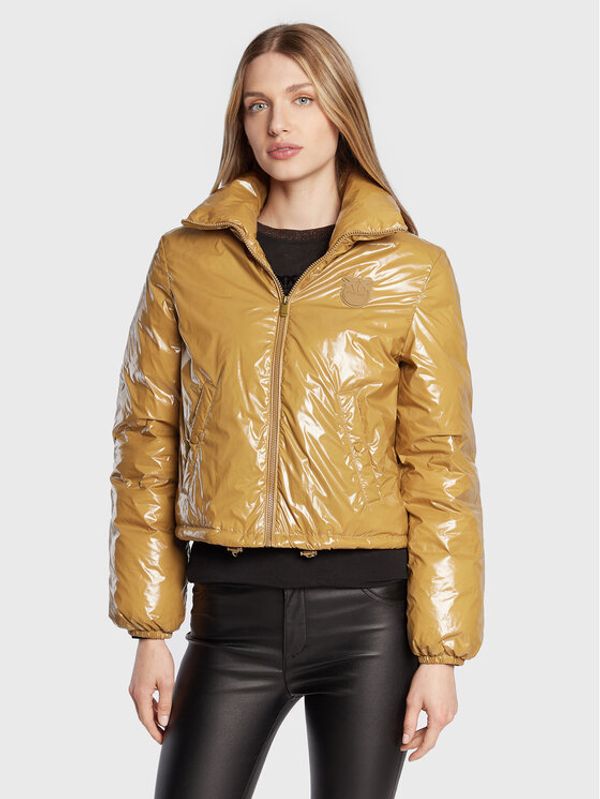 PINKO Pinko Pernata jakna Irene 1G1809 A00N Smeđa Regular Fit