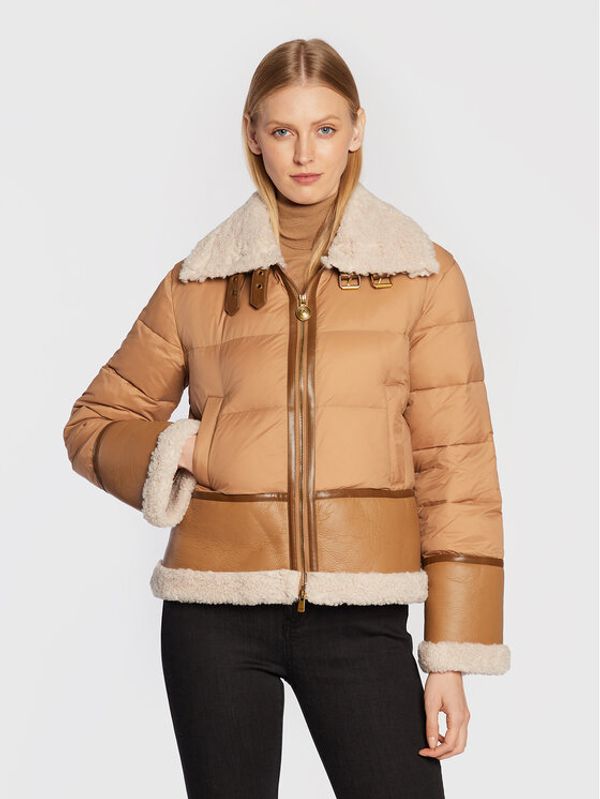 PINKO Pinko Pernata jakna Iside 1G18KJ Y4V5 Smeđa Regular Fit