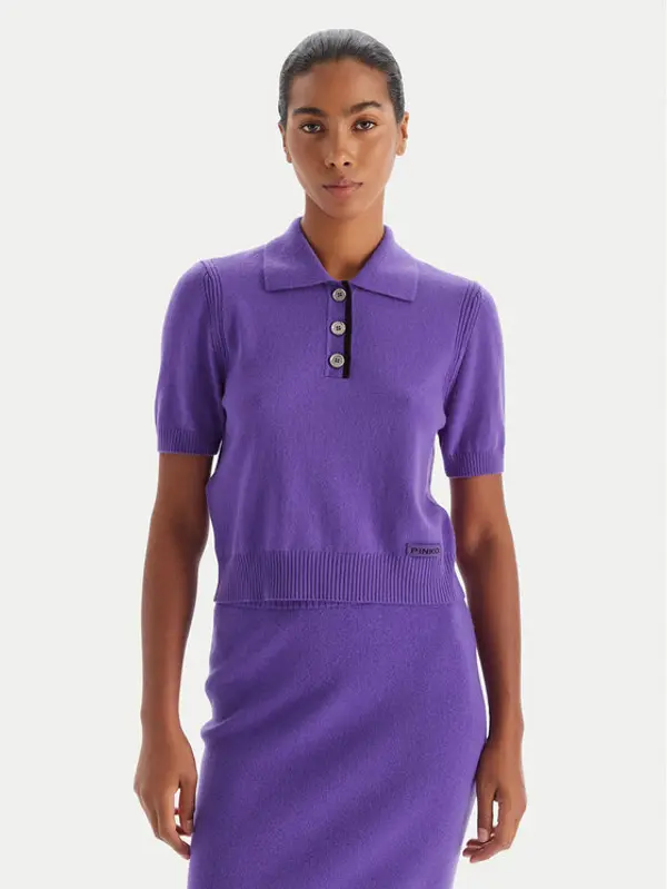 pinko PINKO Polo Gorgona 105450 A2Q9 Ljubičasta Regular Fit