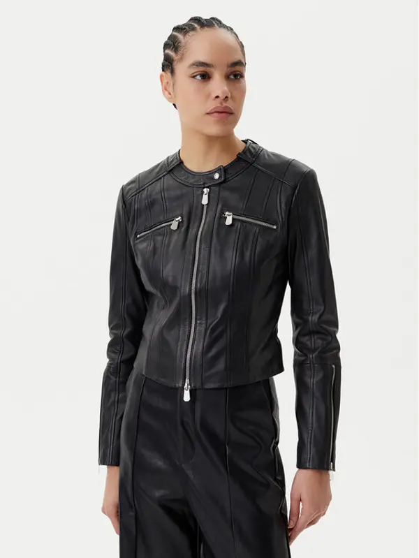 pinko PINKO Prijelazna jakna Borderline Biker 104914 A2HT Crna Regular Fit