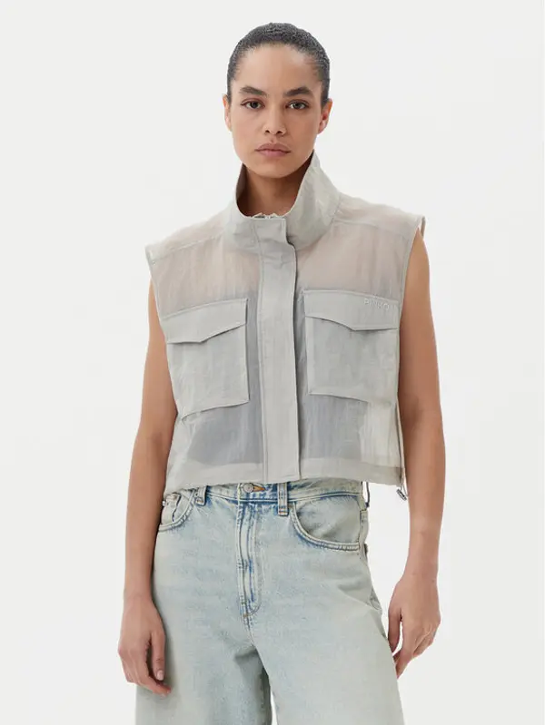 pinko PINKO Prsluk 104852 A2EK Siva Regular Fit
