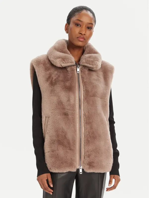 pinko PINKO Sportski prsluk Deyn Gilet 105107 A2WN D01 Bež Regular Fit