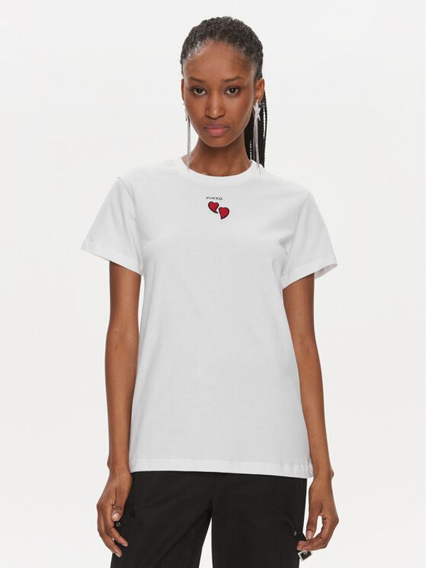 PINKO Pinko T-shirt 100789 A1P8 Bijela Regular Fit