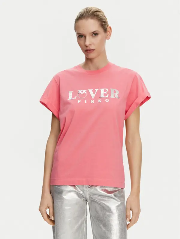 pinko PINKO T-shirt 104605 A2D1 N55 Ružičasta Regular Fit