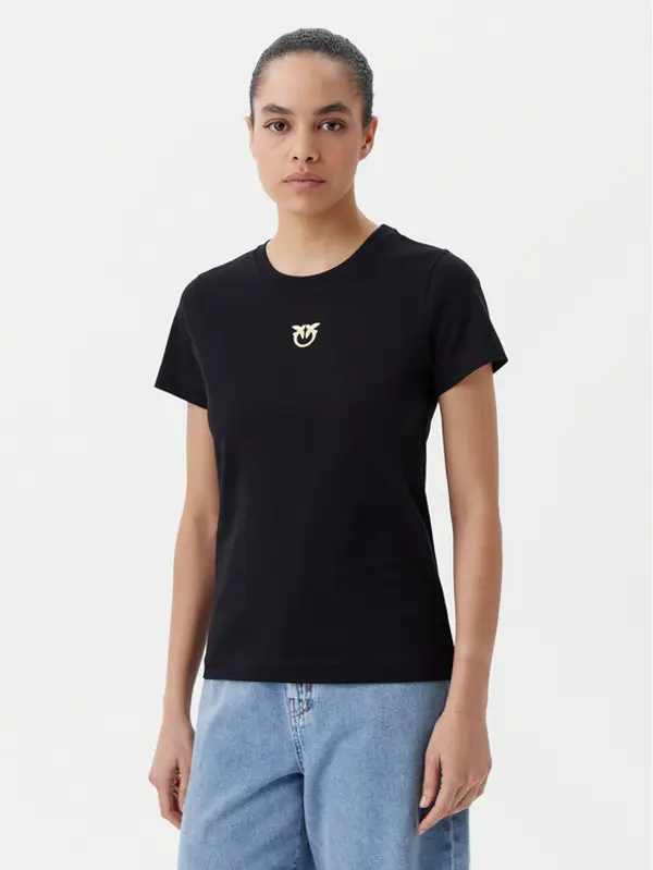 pinko PINKO T-shirt Bussolotto 100355 A2OD Crna Regular Fit