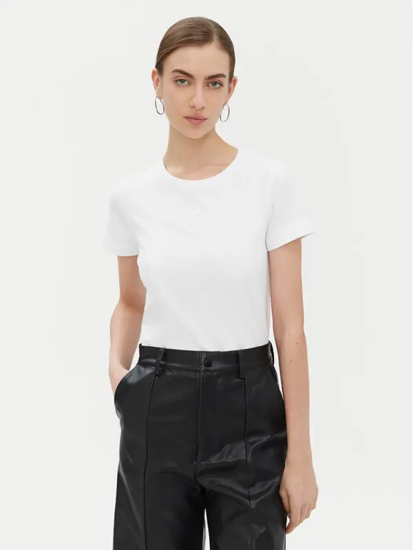 pinko PINKO T-shirt Bussolotto 100355 Bijela Regular Fit