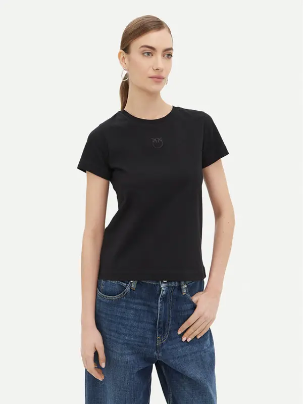 pinko PINKO T-shirt Bussolotto 100355 Crna Regular Fit