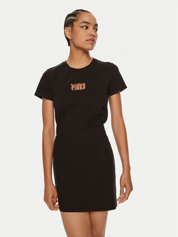 Pinko Pinko T-shirt Bussolotto 103349 A23W Crna Regular Fit