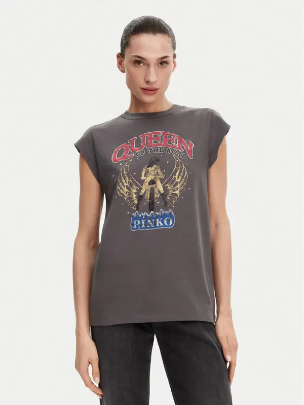 pinko PINKO T-shirt Marrakech 104603 A2DA Siva Regular Fit