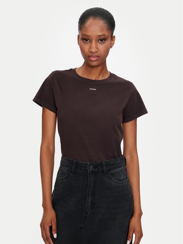 PINKO Pinko T-shirt Moro 100373 A228 Smeđa Regular Fit