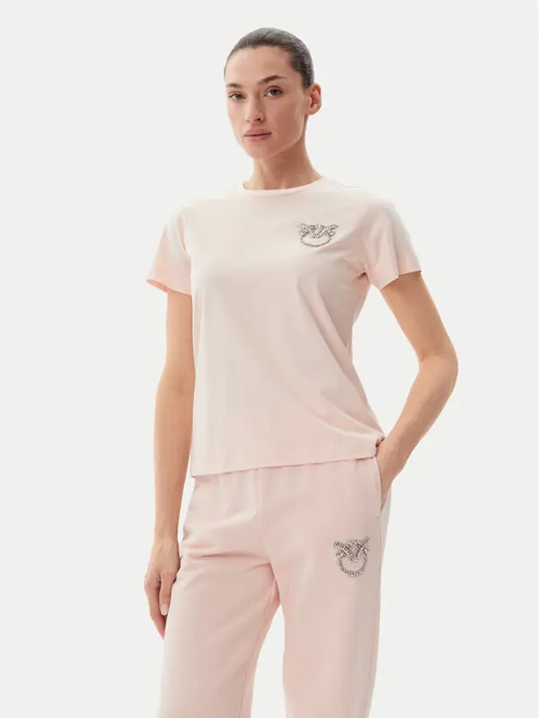 pinko PINKO T-shirt Nambrone 103320 A2G7 Ružičasta Regular Fit