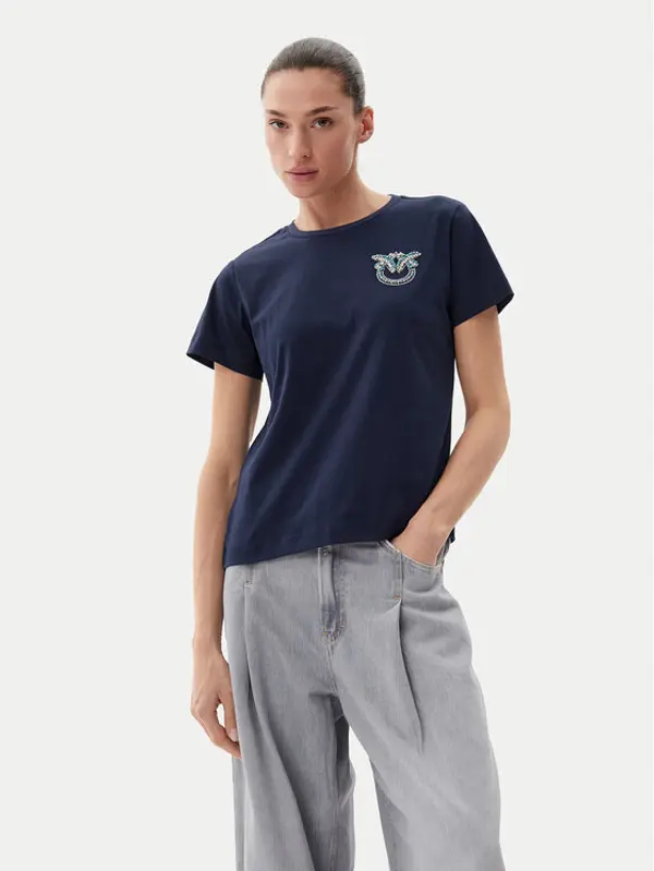 pinko PINKO T-shirt Nambrone 103320 A2G7 Tamnoplava Regular Fit