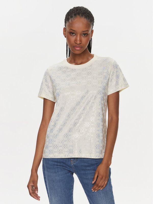 PINKO Pinko T-shirt Quentin 100535 A1OS Bež Regular Fit