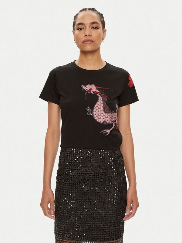 Pinko Pinko T-shirt Quentin 100535 A1QT Crna Regular Fit