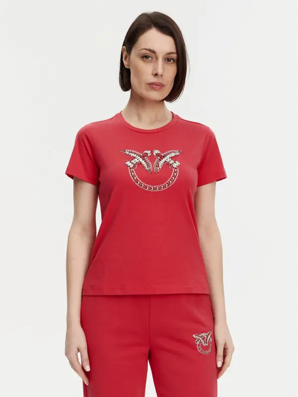pinko PINKO T-shirt Quentin 100535 A2G7 Crvena Regular Fit