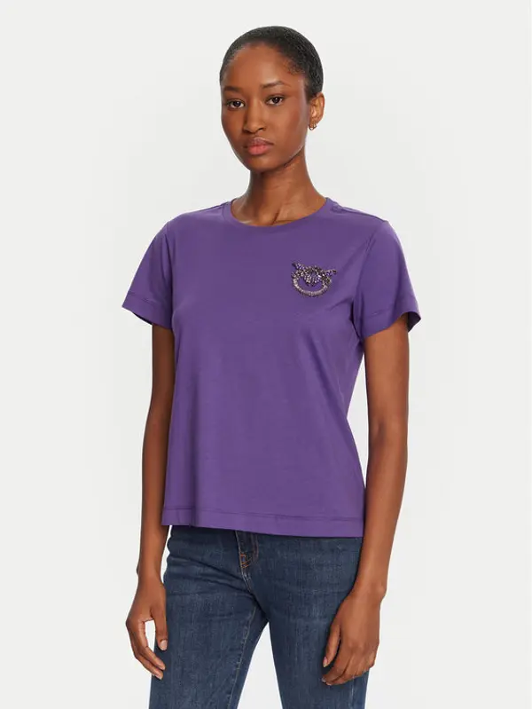 pinko PINKO T-shirt Quentin 103320 A2RN Ljubičasta Regular Fit