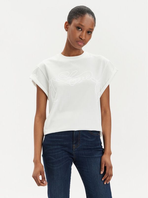 PINKO Pinko T-shirt Telesto 103138 A1XD Bijela Relaxed Fit